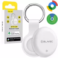 Blavec Tracker GPS Tag BTG-02 - Bluetooth Dual Apple  AND  Android + keyring (BTBTG02-KW) white