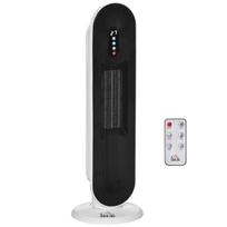 Elektrinis šildytuvas su ventiliatoriumi, 2000 W, nuotolinio valdymo pultelis, 45° svyravimas, baltas/juodas