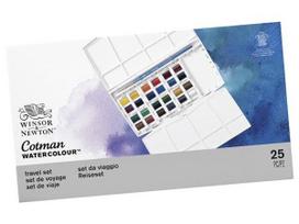 Akvareliniai dažu rinkinys Cotman Painting Plus 24x1/2 kubeliu+teptukas plastikine dežute
