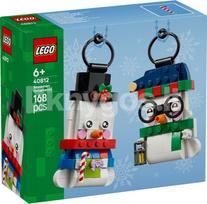 Bricks Iconic 40812 — kalėdiniai sniego senio žaisliukai