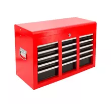 AWTOOLS Metalinė įrankių spinta su 9 stalčiais, 60x26x39 cm, raudona