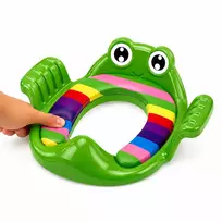 LEAN TOYS vaikiškas tualeto kėdutės užvalkalas su minkšta sėdyne ir rankenomis, žalias