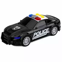 LEAN TOYS policijos automobilis su šviesomis ir garsais, juodas, 1:32 mastelis
