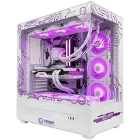 LORGAR PRO P401 žaidimų kompiuteris - AMD Ryzen 7 7800X3D, GeForce RTX 5070 Ti 16GB, 32GB DDR5 6400MHz, 2TB NVMe SSD, 850W PSU, 360mm AIO, baltas, Windows 11 Home, 3 metų garantija