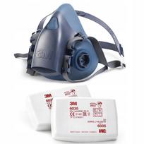 Dažytojo kaukė 3M 7502 su filtrais 3M 6035, originali