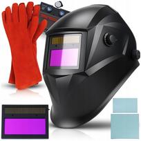Savirštis suvirinimo skydelis „True Color“ 2in1 su pirštinėmis