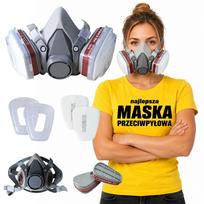 Pusė veido respiratoriaus rinkinys su aktyviosios anglies filtrais 6200