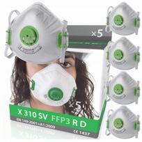 Pusiau veido respiratorius su vožtuvu OXYLINE P3, 5 vnt. rinkinys