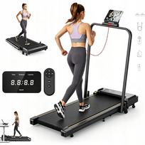 Elektrinis bėgimo takelis, 2in1, tylus, didelis LED ekranas, iki 12 km/val., iki 120 kg