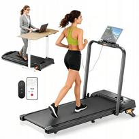 Elektrinis bėgimo takelis su programėle, 12 km/val., didelis ekranas, tylus, iki 120 kg, iki 6° nuolydis