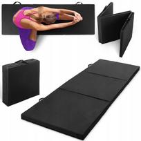 Sulankstomas gimnastikos čiužinys Fitness-Star Premium, 180x60x5 cm, juodas