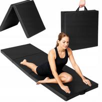 Sulankstomas 180 cm gimnastikos kilimėlis, 5 cm, tamsiai pilkas