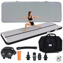 Gimnastikos čiužinys Air Track, 3 m, su pompa, pilkas