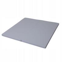 Gimnastikos čiužinys 120x120x5 cm, dviejų dalių, pilkas