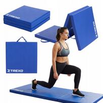 Sulankstomas gimnastikos čiužinys XTREXO 180 x 60 x 5 cm, mėlynas
