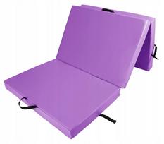 Sulankstomas gimnastikos čiužinys UNDERFIT, 210x100x10 cm, 3 dalių, violetinis