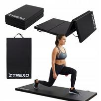Sulankstomas gimnastikos čiužinys XTREXO COMPACT SOLID, 195x80x5 cm, juodas
