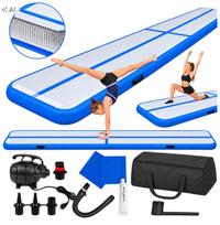 Gimnastikos takelis AIR MAT, pripučiamas čiužinys su pompa, 4 m