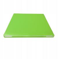 Gimnastikos čiužinys LEE, 100x100x5 cm, žalias, sulankstomas, su lipniu užvalkalu