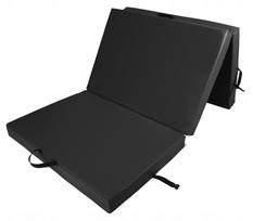 Sulankstomas treniruočių čiužinys UNDERFIT, 210x100x10 cm, juodas, 3 dalių