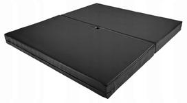 Gimnastikos čiužinys UNDERFIT, 130x120x10 cm, juodas, minkštas