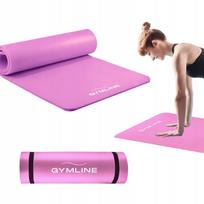 Mankštų kilimėlis EXERCISE MAT, rožinis, 180x60 cm, 1,5 cm, NBR