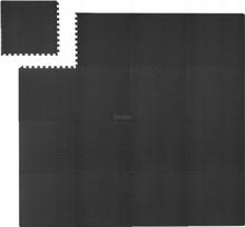 Guminė sporto grindų dėlionė, juoda, 2,4x2,4 m
