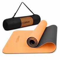 Gimnastikos kilimėlis CORNIX TPE 6 mm, neslystantis, su užvalkalu