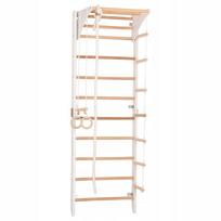 Medinė gimnastikos sienelė RINAGYM Kombi 2, balta, 230 cm