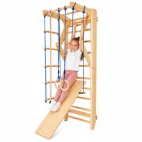 Vaikų žaidimų aikštelė su 220 cm čiuožykla, kopetėlėmis ir supynėmis