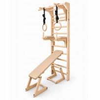 Gimnastikos sienelė ONMAX NORD PREMIUM 230 cm su LUXO STATION, medinė, smėlinė