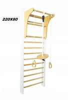 Gimnastikos kopėčios 220x80, 4 viename, baltos