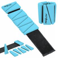 Svoriniai riešų dirželiai su „Velcro“, 2 x 0,9 kg