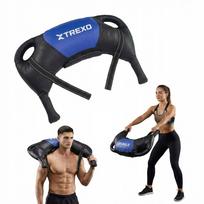 Svorių maišas XTREXO 20 kg, juodas/mėlynas, su rankena