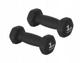 Hantelių rinkinys 2 x 1 kg su PVC danga