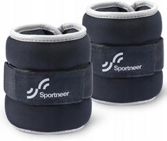 Reguliuojami Sportneer riešo ir čiurnos svoriai, 2 x 2 kg