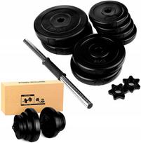 Reguliuojamų svorių bituminė hantelių rinkinys SPOKEY, 20 kg