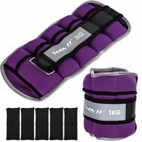 Reguliuojami 1 kg svarmenys pratimams, 2 vnt., violetiniai
