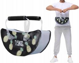 Vandens pripildomas svoris sportui, 7,5 kg, juodos spalvos su ananasų raštu