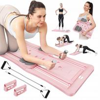 Pilates daugiafunkcė treniruočių lenta su elastinėmis juostomis namams