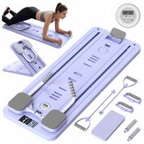 Pilates treniruočių rinkinys 12in1, daugiafunkcė lenta su ekspanderiais