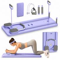 Sulankstoma pilates lenta su treniruočių skaičiuokle ir pasipriešinimo juostomis