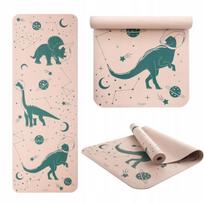 Vaikiška jogos kilimėlis Myga Dino, 3 mm, 150 x 55 cm, lengvas, patvarus
