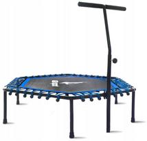 Sportinis batutas 130 cm su rankena, mėlynas, AGA Fitness, iki 100 kg
