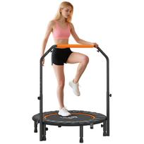 Sulankstomas fitneso batutas su reguliuojama rankena, juodas, Ø102 x 123H cm