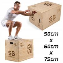 Šuolių dėžė PLYOMETRIC 50x60x75 cm treniruotėms