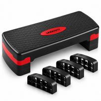 Aerobikos laiptelis UNDERFIT PowerStep, 3 aukščių, raudonas
