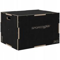 Šuolių dėžė SPORTNOW, 76x61x51 cm, juoda, su rankena