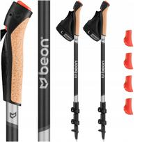 Vaikščiojimo lazdos NORDIC WALKING, sulankstomos, anglies pluošto
