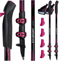 Aliumininės teleskopinės šiaurietiško ėjimo lazdos NORDIC WALKING, sulankstomos